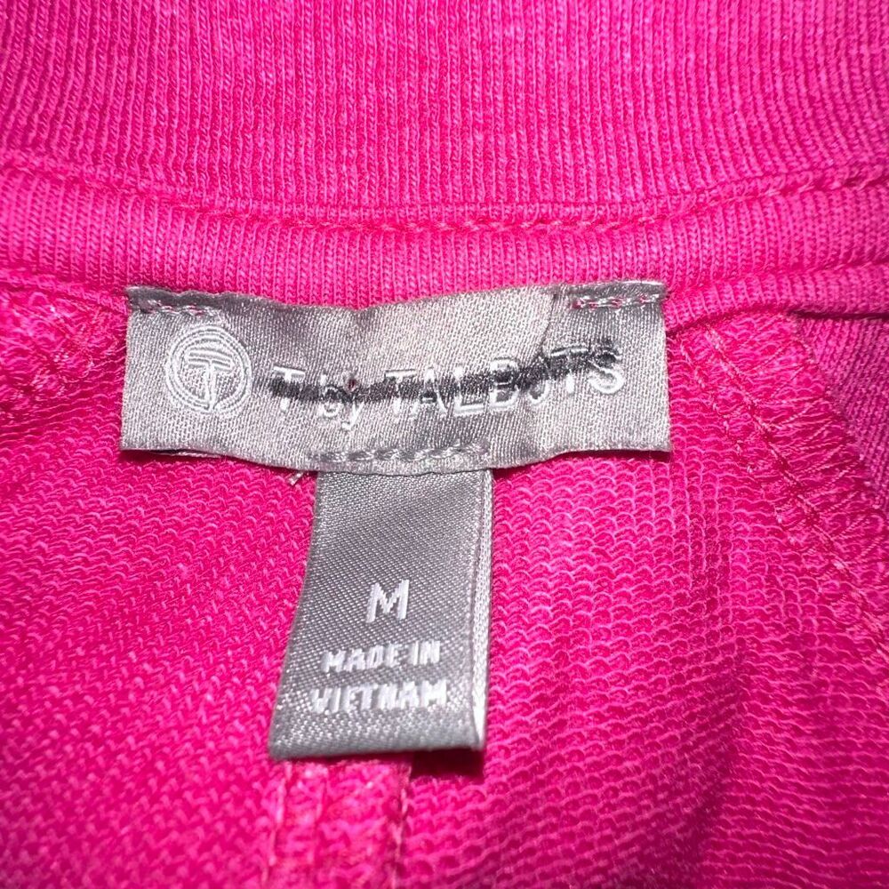 T by Talbots $109 Modal French Terry Yoga Zip Jacket pink UPF 50+ M NEW - Picture 4 of 4